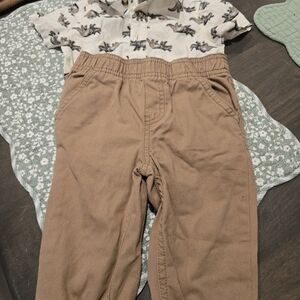 2 Piece Outfit: Wrangler One-piece Bodysuit And Nautica Pants.